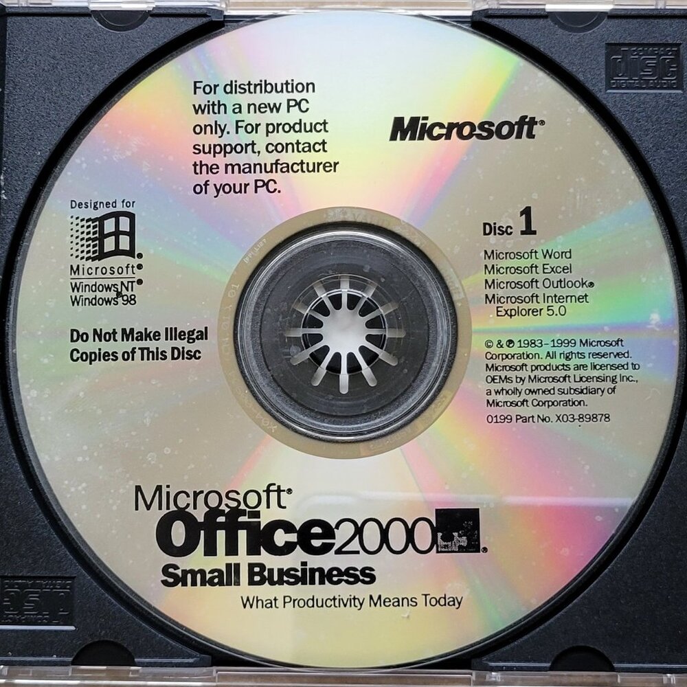 Vintage - Microsoft Office 2000 Small Business, 1999